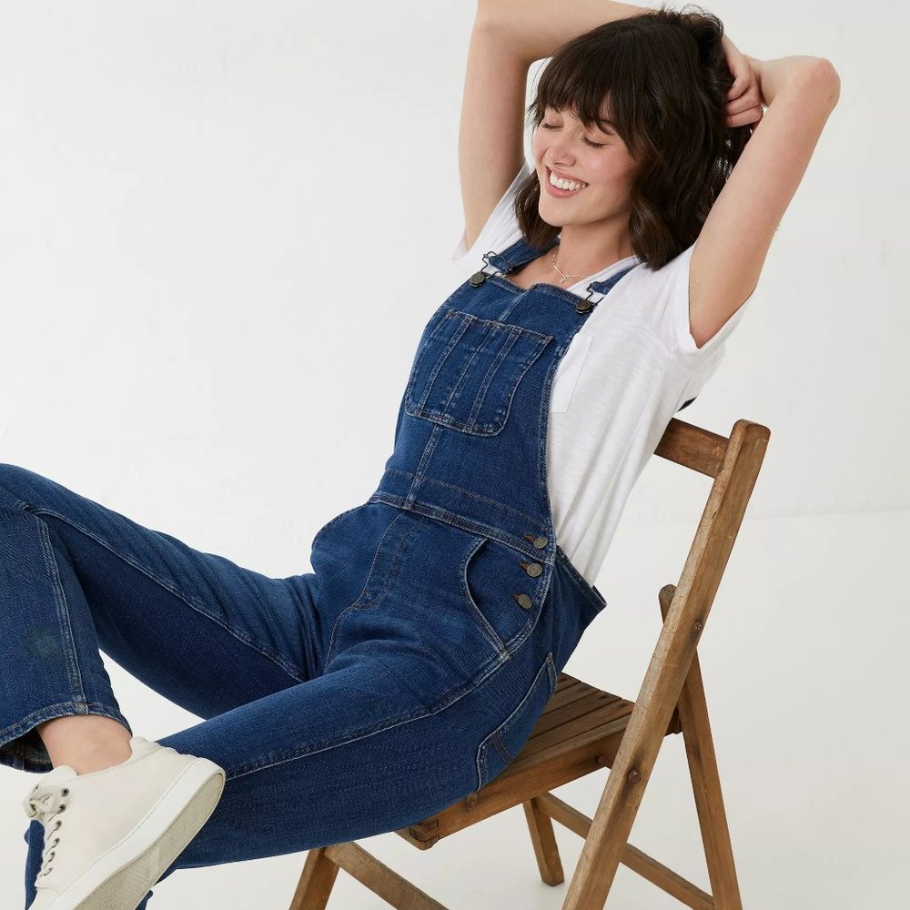 Lewes Slim Leg Denim Dungarees *NEVER WORN*